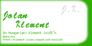 jolan klement business card